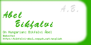 abel bikfalvi business card